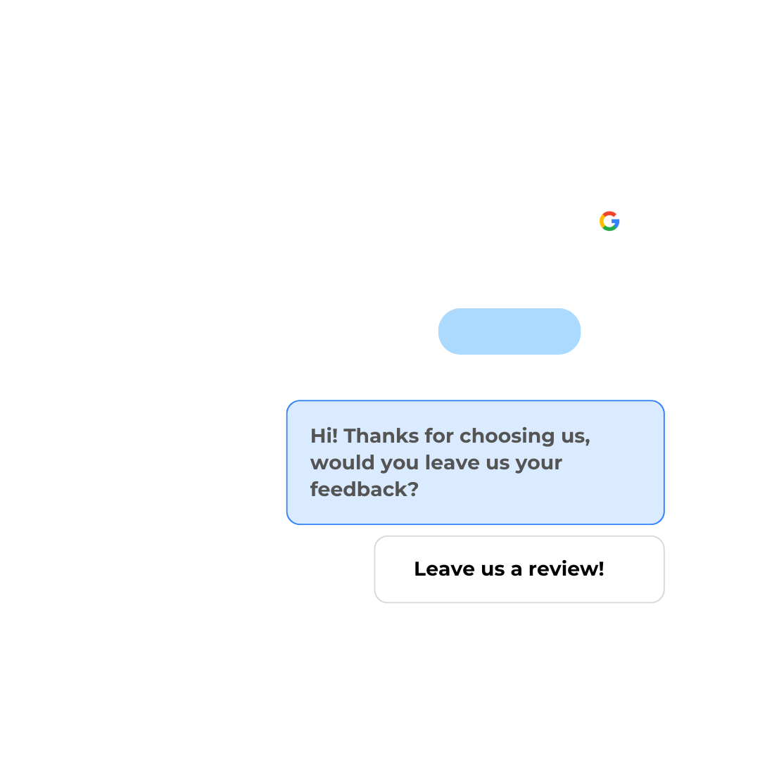 Customer-friendly review request via SMS